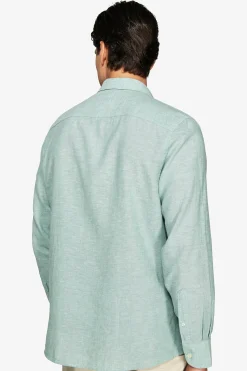Camicia misto lino relaxed salvia