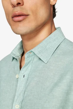 Camicia misto lino relaxed salvia