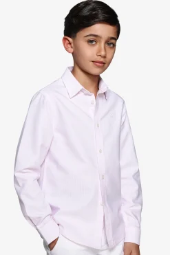 Camicia oxford a righe rosa Kids