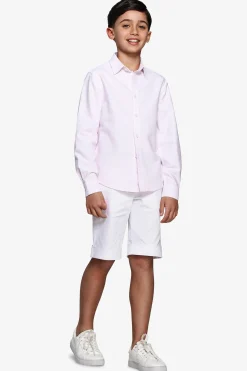 Camicia oxford a righe rosa Kids