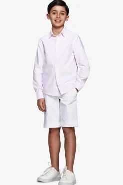 Camicia oxford a righe rosa Kids