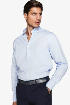 Camicia oxford button down azzurra