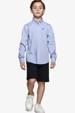 Camicia oxford button down celeste Kids