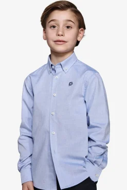 Camicia oxford button down celeste Kids
