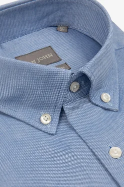 Camicia oxford button down celeste