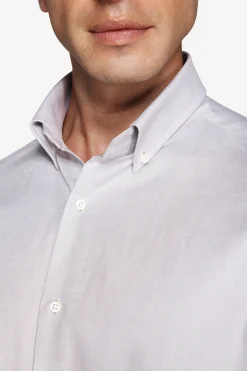Camicia oxford button down grigio chiaro