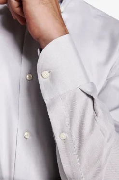 Camicia oxford button down grigio chiaro
