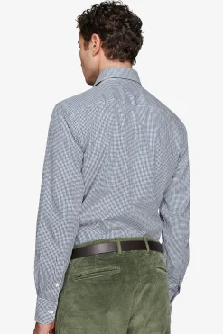 Camicia pied de poule verde