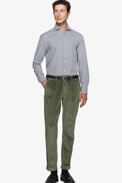 Camicia pied de poule verde