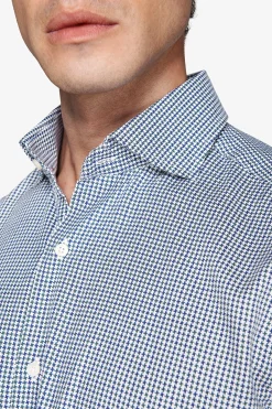 Camicia pied de poule verde