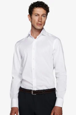 Camicia piquet bianca slim