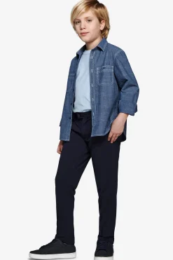 Camicia slim denim chambray Kids
