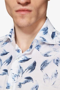 Camicia stampa all over blu