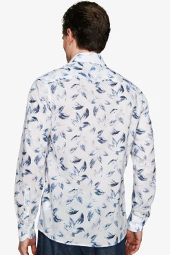Camicia stampa all over blu