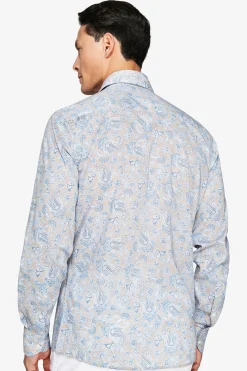 Camicia stampa all over tortora