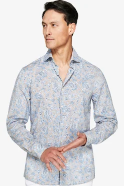 Camicia stampa all over tortora