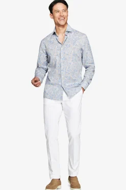 Camicia stampa all over tortora