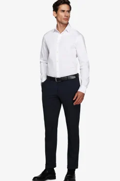 Camicia stretch unita bianca slim