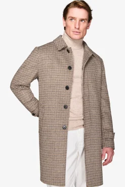Cappotto Pied de Poule tortora