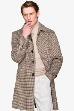 Cappotto Pied de Poule tortora