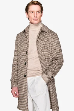 Cappotto Pied de Poule tortora