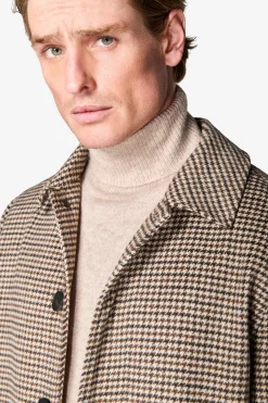 Cappotto Pied de Poule tortora