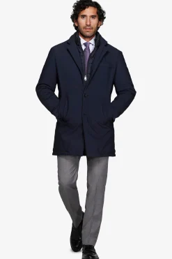 Cappotto tecnico trapuntato blu