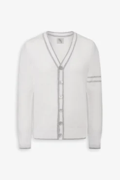 Cardigan profili rigati DNJ crema
