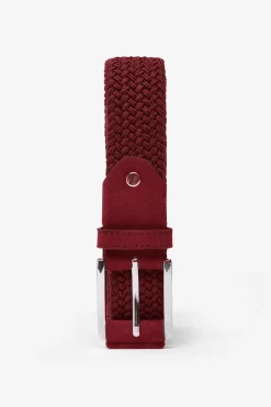 Cintura sportiva elastica intrecciata rosso