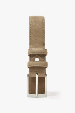 Cintura sportiva scamosciata beige