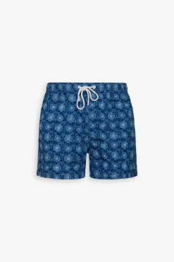 Costume da bagno fantasia fiore blu