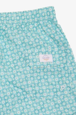 Costume da bagno fantasia fiori verde
