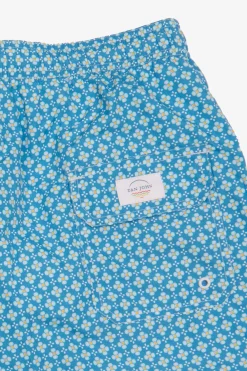 Costume da bagno fantasia geometrica celeste