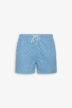 Costume da bagno stampa fiore celeste