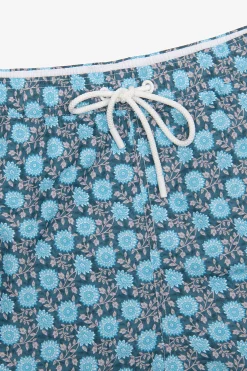 Costume da bagno stampa fiori celeste