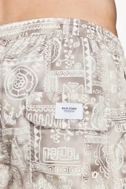 Costume da bagno stampa geometrica sabbia
