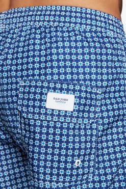 Costume da bagno stampa geometrica blu