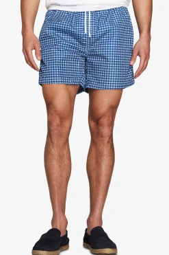Costume da bagno stampa geometrica blu