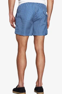 Costume da bagno stampa geometrica blu
