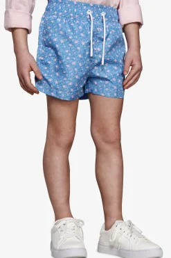 Costume da bagno stampa micro fiore celeste Kids