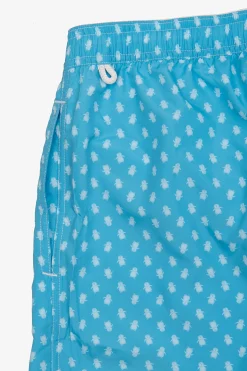 Costume da bagno stampa pinguini turchese