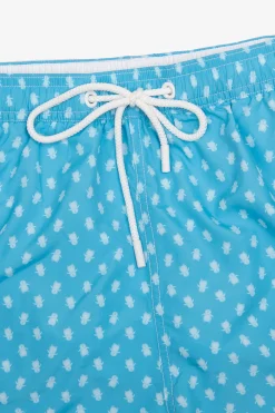 Costume da bagno stampa pinguini turchese