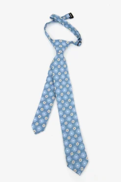 Cravatta a fiori azzurra Kids