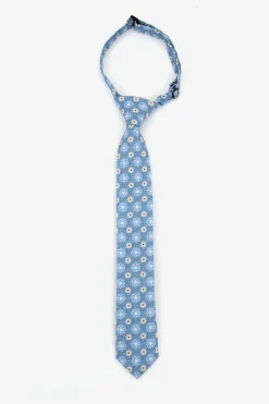 Cravatta a fiori azzurra Kids