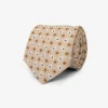 Cravatta cotone disegno cashmere tabacco