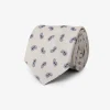 Cravatta disegno cashmere burro