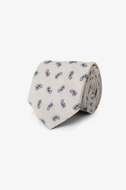 Cravatta disegno cashmere burro