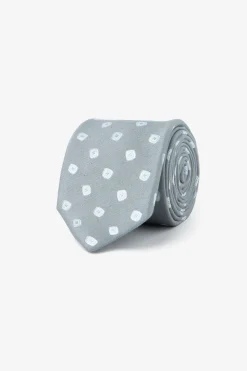 Cravatta disegno geometrico grigio