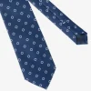 Cravatta disegno geometrico blu