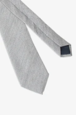 Cravatta effetto flanella grigio chiaro